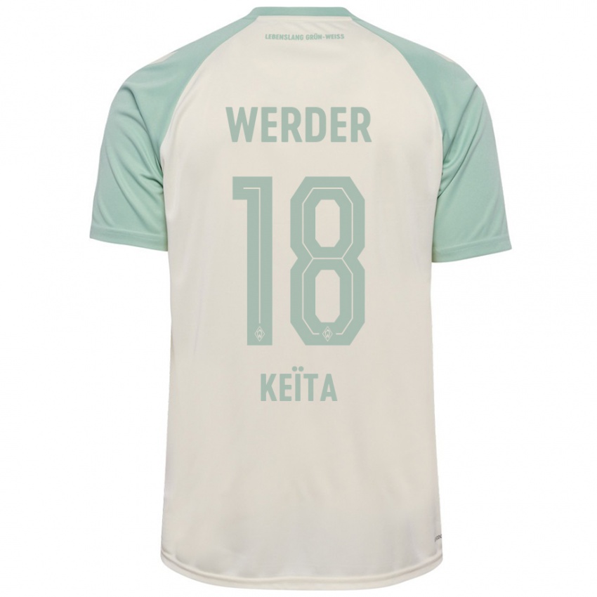 Niño Camiseta Naby Keïta #18 Blanquecino Verde Claro 2ª Equipación 2024/25 La Camisa Argentina