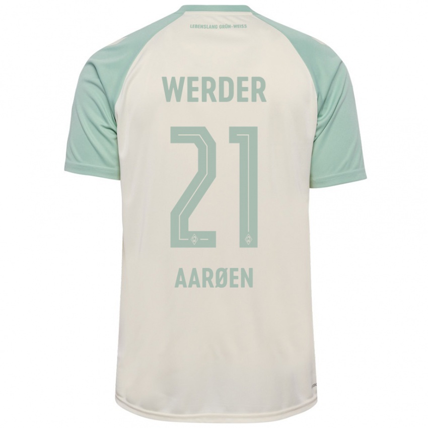 Niño Camiseta Isak Hansen-Aaröen #21 Blanquecino Verde Claro 2ª Equipación 2024/25 La Camisa Argentina