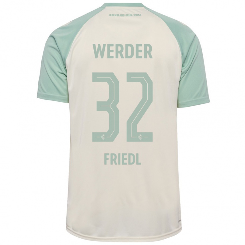 Niño Camiseta Marco Friedl #32 Blanquecino Verde Claro 2ª Equipación 2024/25 La Camisa Argentina