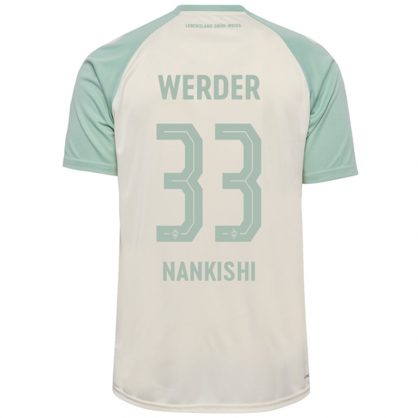 Niño Camiseta Abdenego Nankishi #33 Blanquecino Verde Claro 2ª Equipación 2024/25 La Camisa Argentina