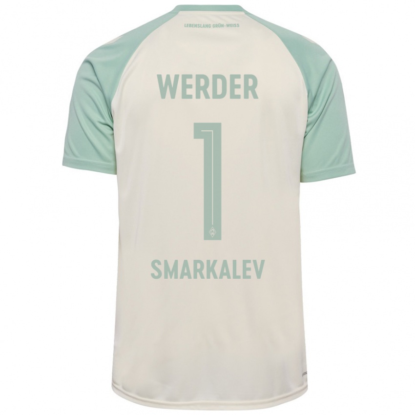 Niño Camiseta Stefan Smarkalev #1 Blanquecino Verde Claro 2ª Equipación 2024/25 La Camisa Argentina