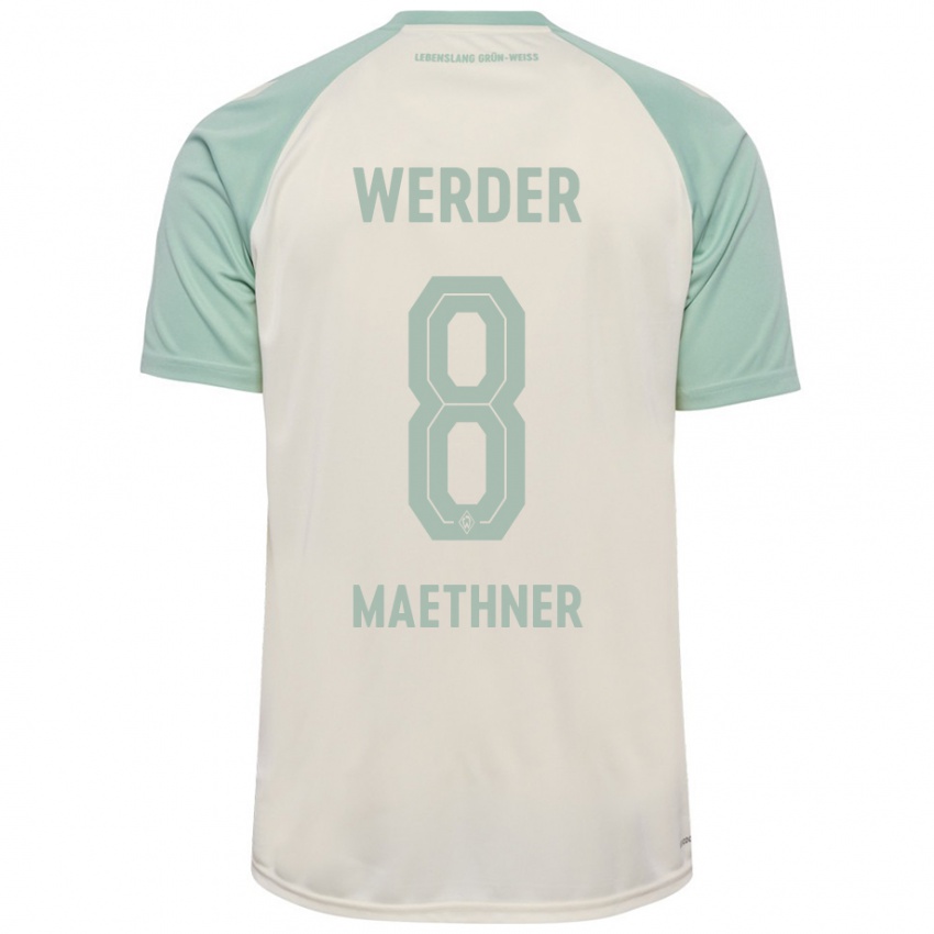 Niño Camiseta Finn Maethner #8 Blanquecino Verde Claro 2ª Equipación 2024/25 La Camisa Argentina