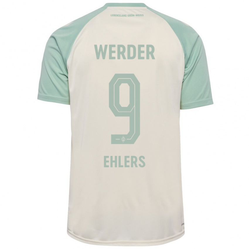 Niño Camiseta Jannic Ehlers #9 Blanquecino Verde Claro 2ª Equipación 2024/25 La Camisa Argentina