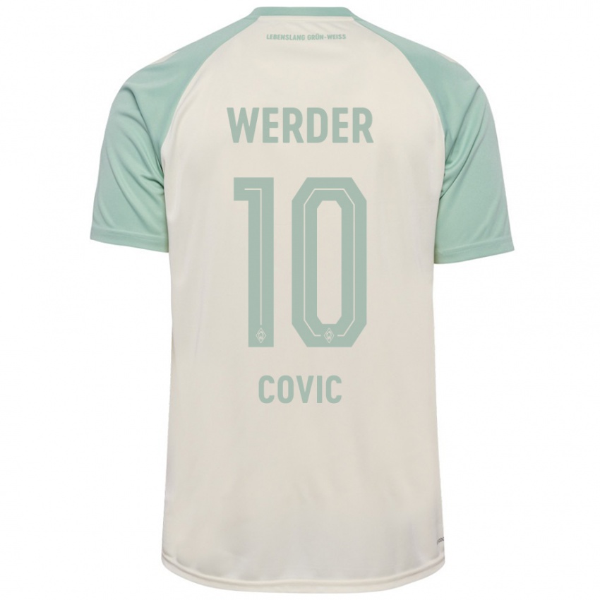 Niño Camiseta Patrice Covic #10 Blanquecino Verde Claro 2ª Equipación 2024/25 La Camisa Argentina