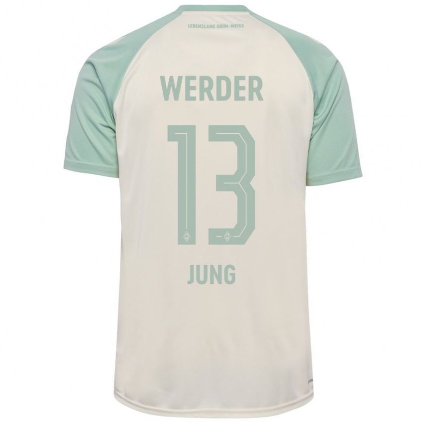 Niño Camiseta Seong-Hyeon Jung #13 Blanquecino Verde Claro 2ª Equipación 2024/25 La Camisa Argentina