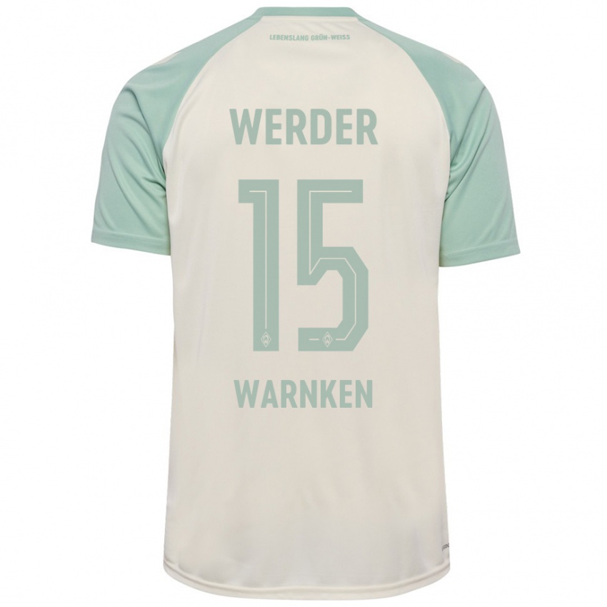 Niño Camiseta Jannes Warnken #15 Blanquecino Verde Claro 2ª Equipación 2024/25 La Camisa Argentina