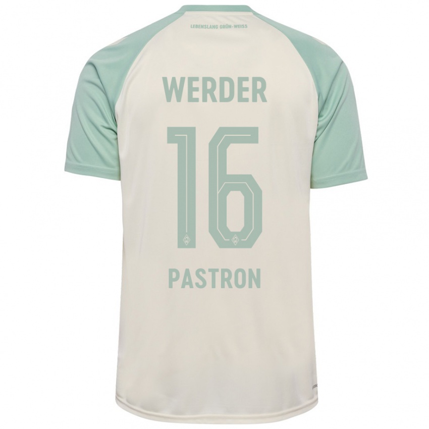 Niño Camiseta Alvin Pastron #16 Blanquecino Verde Claro 2ª Equipación 2024/25 La Camisa Argentina