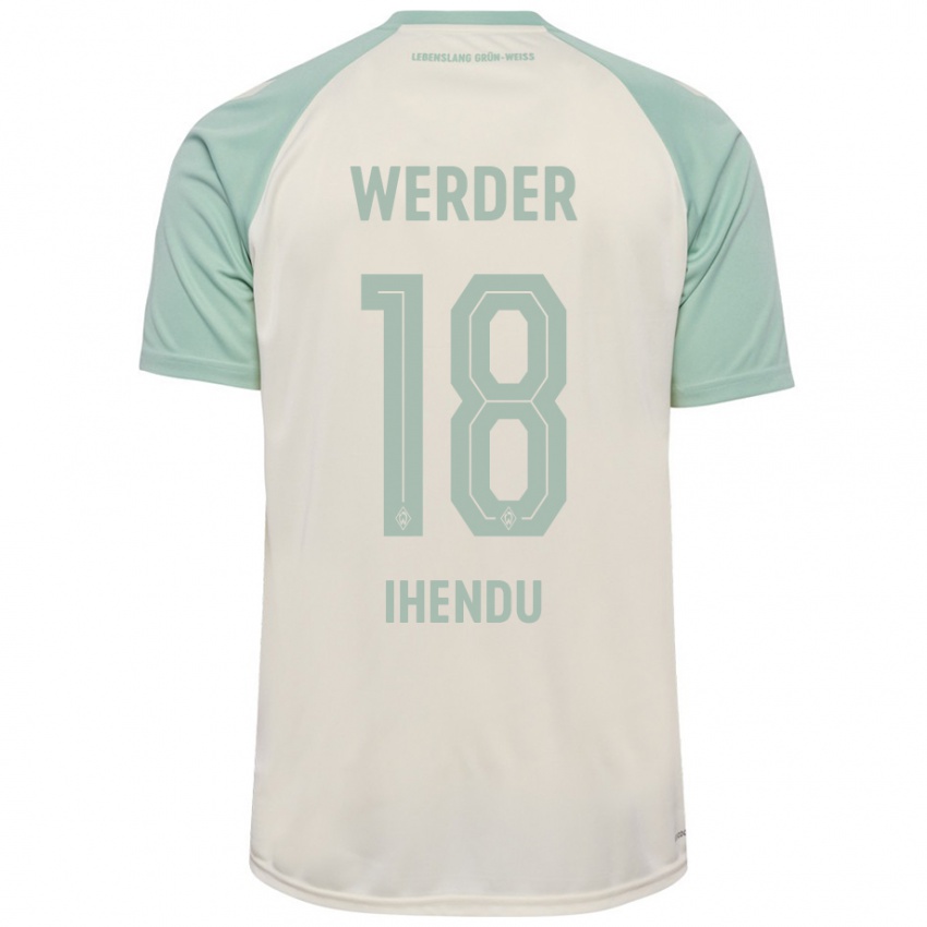 Niño Camiseta Daniel Ihendu #18 Blanquecino Verde Claro 2ª Equipación 2024/25 La Camisa Argentina