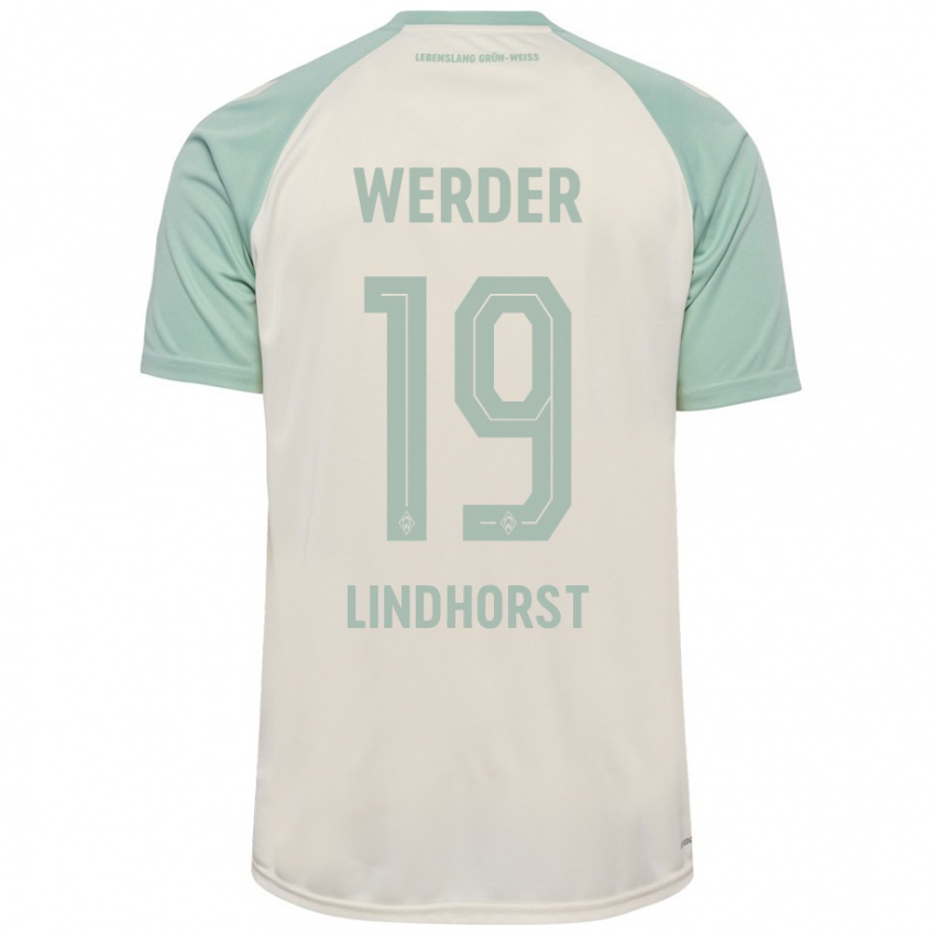 Niño Camiseta Jerrit Lindhorst #19 Blanquecino Verde Claro 2ª Equipación 2024/25 La Camisa Argentina