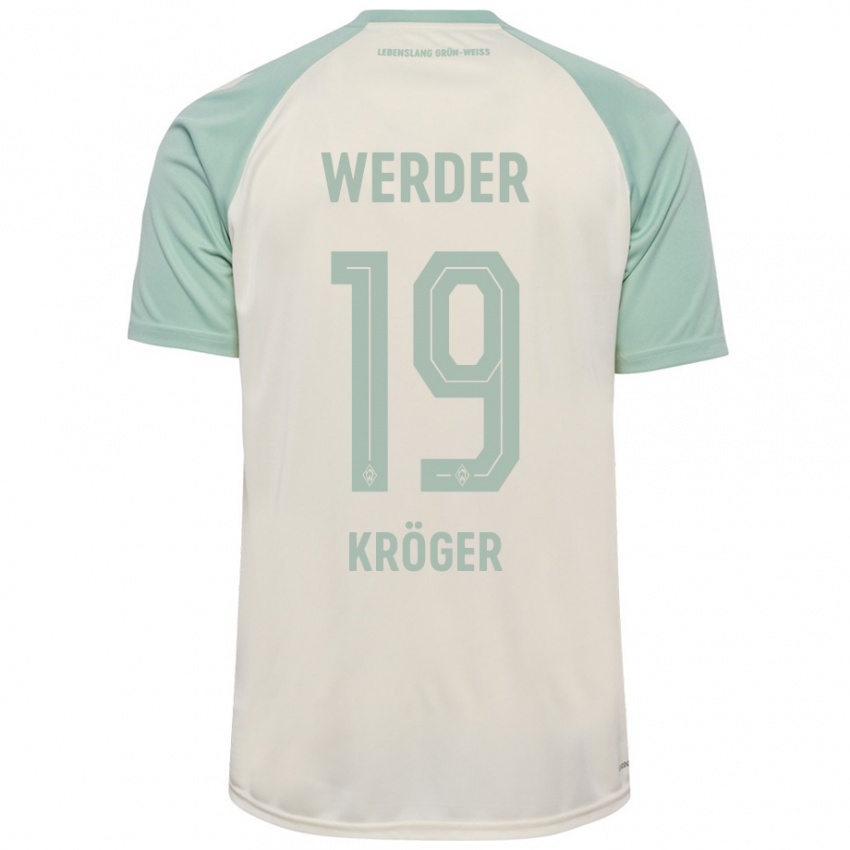 Niño Camiseta Moritz Kröger #19 Blanquecino Verde Claro 2ª Equipación 2024/25 La Camisa Argentina