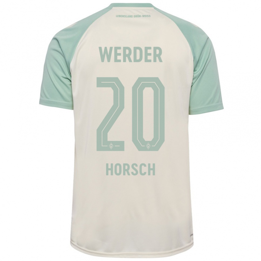 Niño Camiseta Jonas Horsch #20 Blanquecino Verde Claro 2ª Equipación 2024/25 La Camisa Argentina