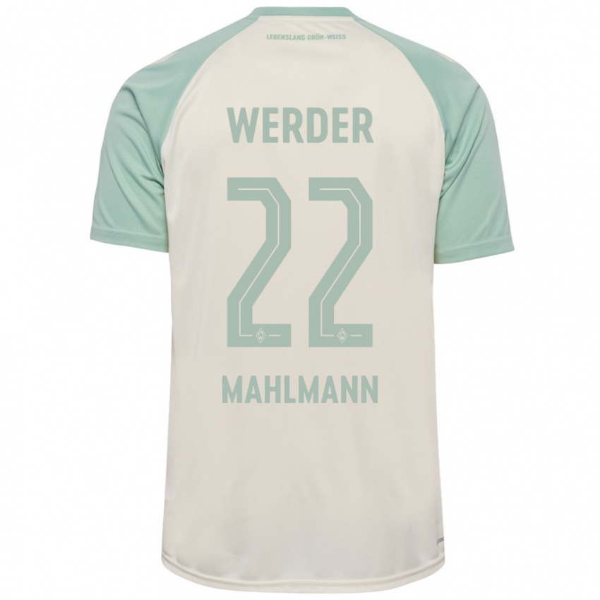 Niño Camiseta Justus Mahlmann #22 Blanquecino Verde Claro 2ª Equipación 2024/25 La Camisa Argentina