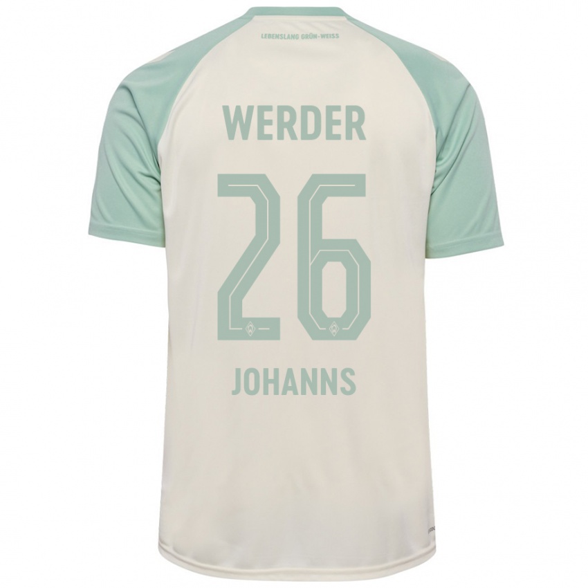 Niño Camiseta Lennart Johanns #26 Blanquecino Verde Claro 2ª Equipación 2024/25 La Camisa Argentina