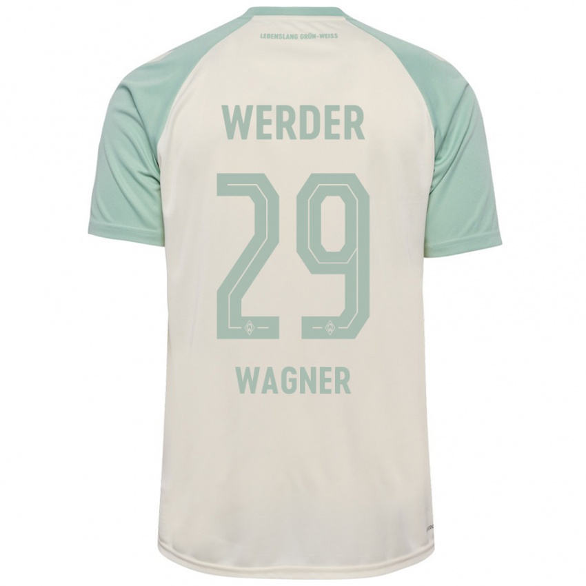 Niño Camiseta Paul Wagner #29 Blanquecino Verde Claro 2ª Equipación 2024/25 La Camisa Argentina