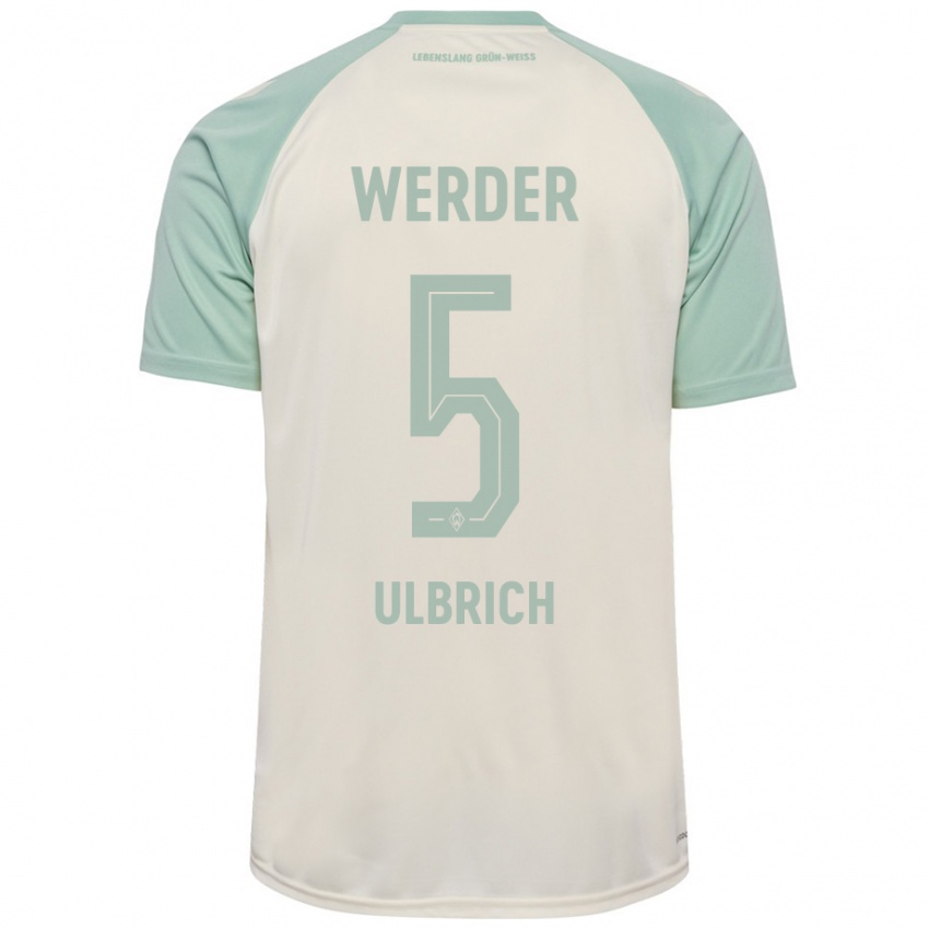 Niño Camiseta Michelle Ulbrich #5 Blanquecino Verde Claro 2ª Equipación 2024/25 La Camisa Argentina