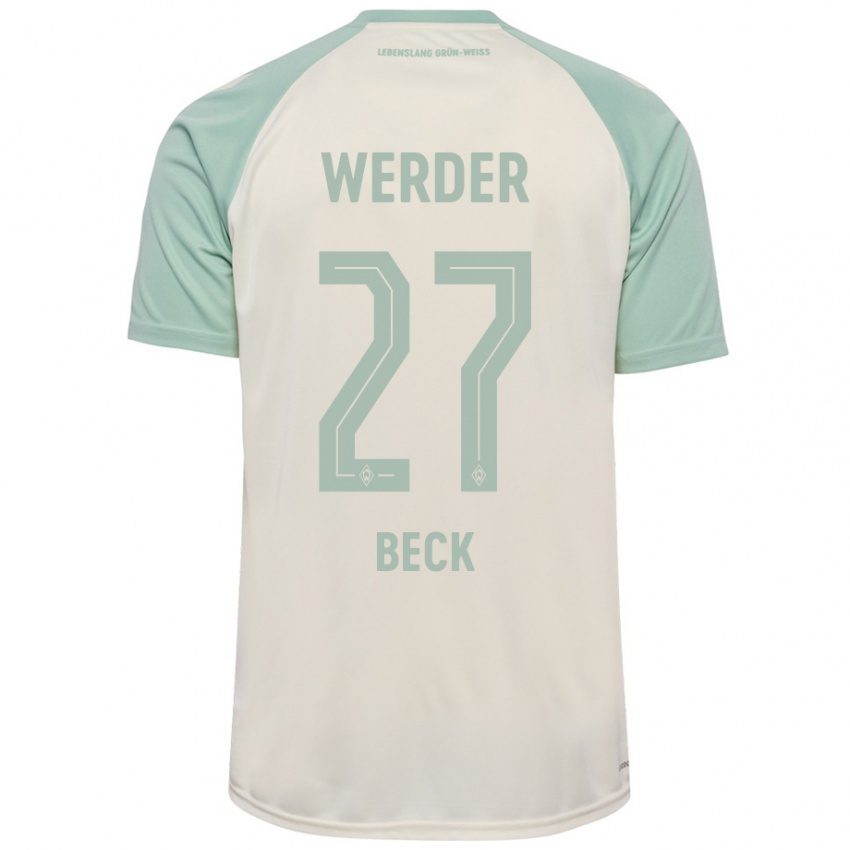 Niño Camiseta Sharon Beck #27 Blanquecino Verde Claro 2ª Equipación 2024/25 La Camisa Argentina