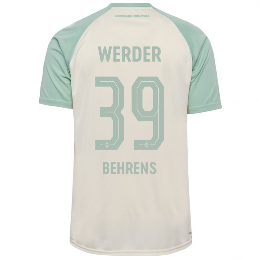 Niño Camiseta Jette Behrens #39 Blanquecino Verde Claro 2ª Equipación 2024/25 La Camisa Argentina