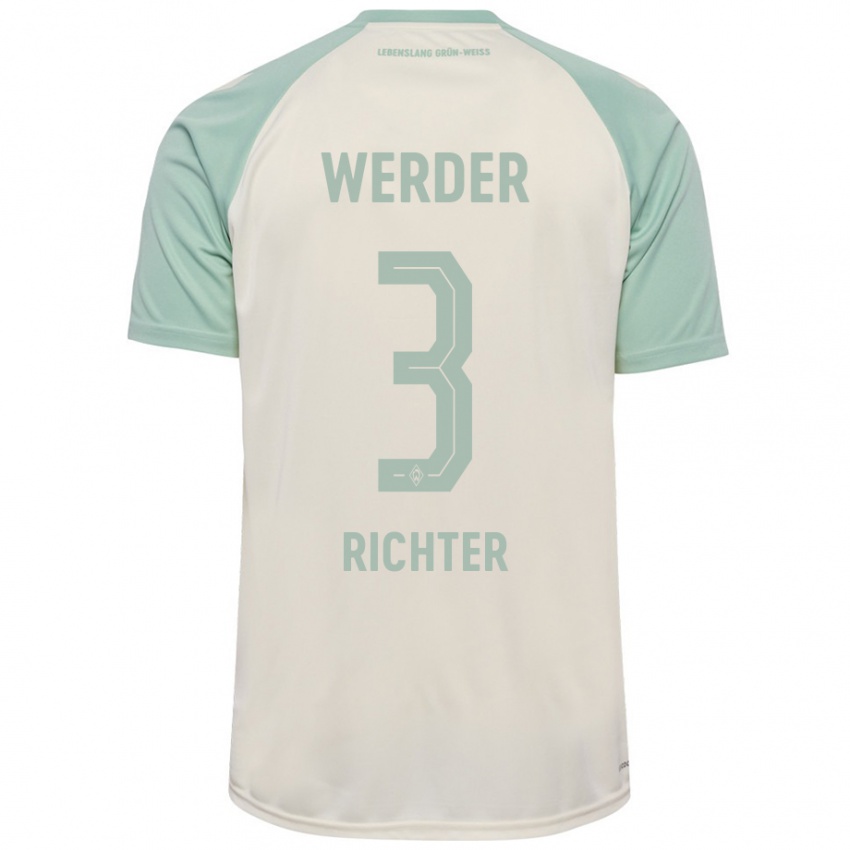 Niño Camiseta Mathis Richter #3 Blanquecino Verde Claro 2ª Equipación 2024/25 La Camisa Argentina