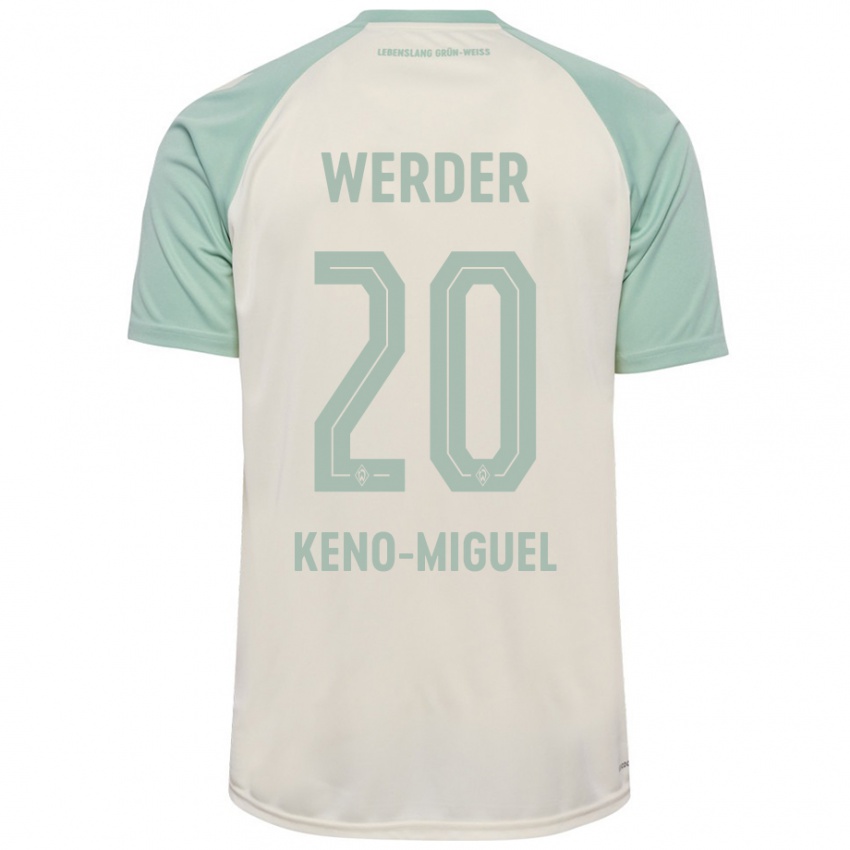 Niño Camiseta Keno-Miguel Meyer #20 Blanquecino Verde Claro 2ª Equipación 2024/25 La Camisa Argentina