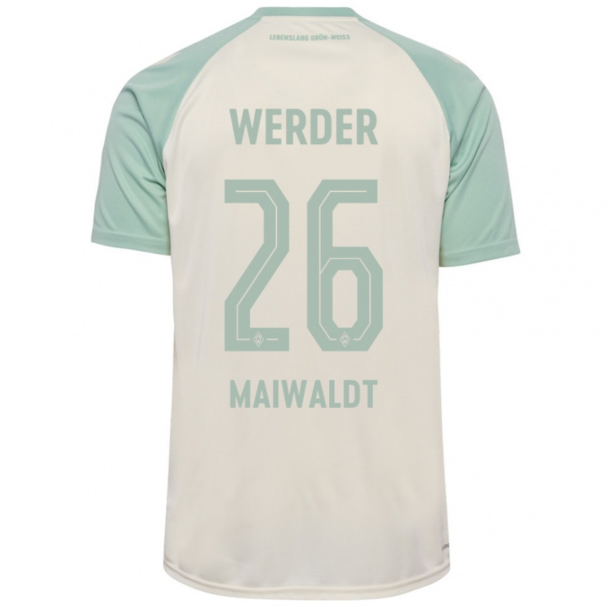 Niño Camiseta Julius Maiwaldt #26 Blanquecino Verde Claro 2ª Equipación 2024/25 La Camisa Argentina