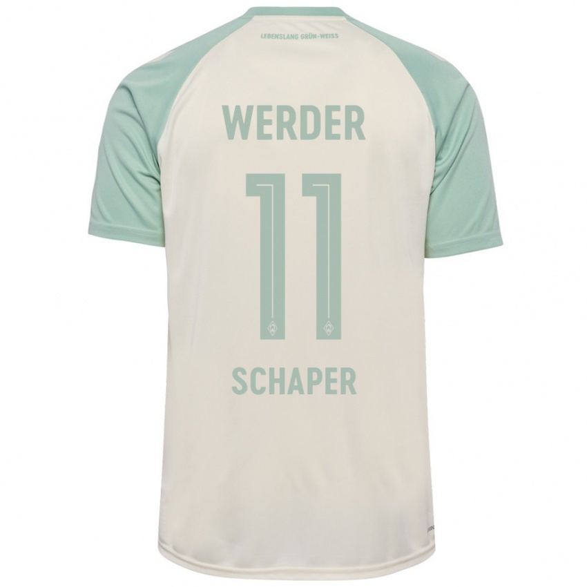 Niño Camiseta Wilken Schaper #11 Blanquecino Verde Claro 2ª Equipación 2024/25 La Camisa Argentina