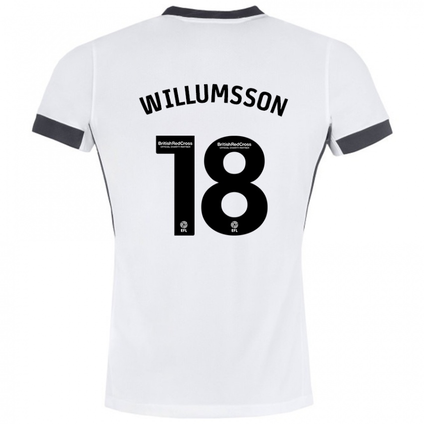 Niño Camiseta Willum Thór Willumsson #18 Blanco Negro 2ª Equipación 2024/25 La Camisa Argentina