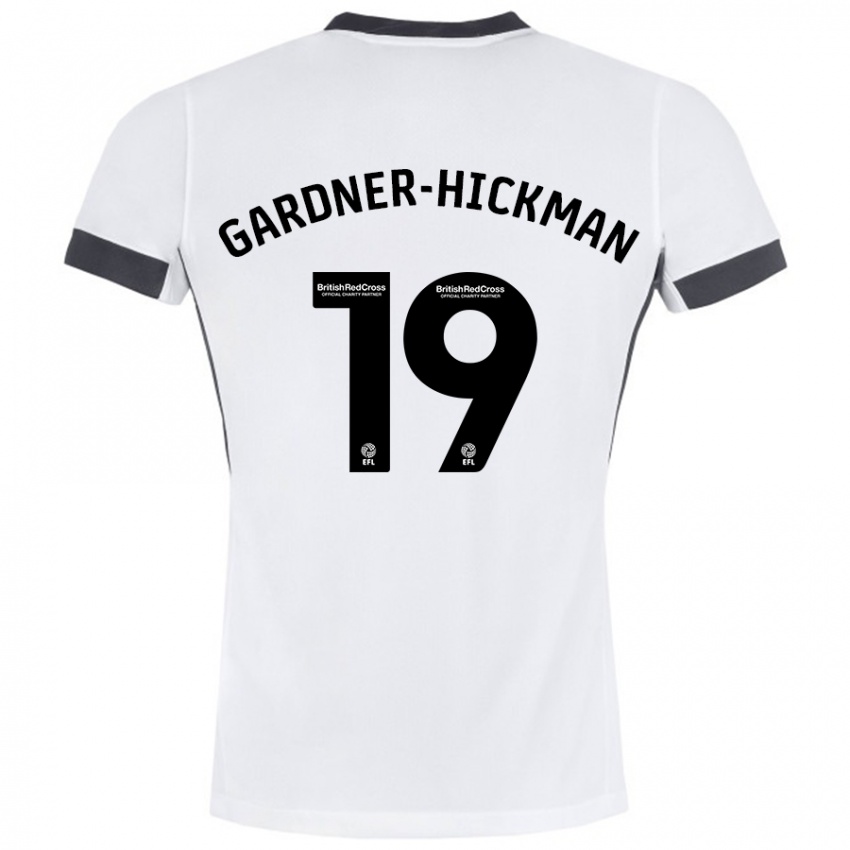 Niño Camiseta Taylor Gardner-Hickman #19 Blanco Negro 2ª Equipación 2024/25 La Camisa Argentina