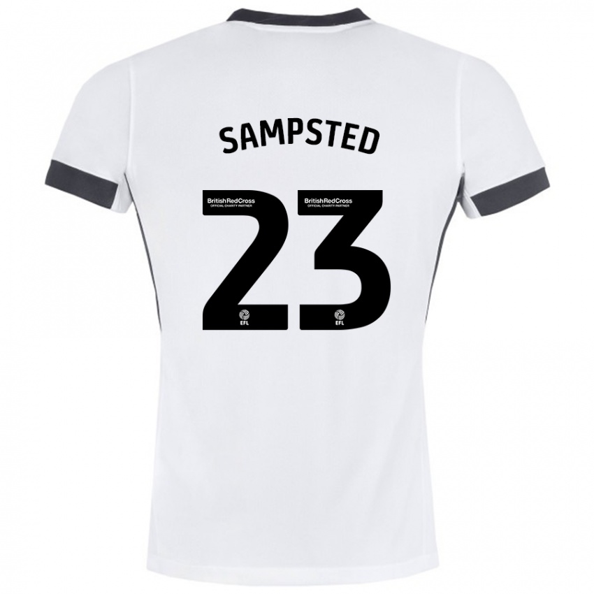 Niño Camiseta Alfons Sampsted #23 Blanco Negro 2ª Equipación 2024/25 La Camisa Argentina