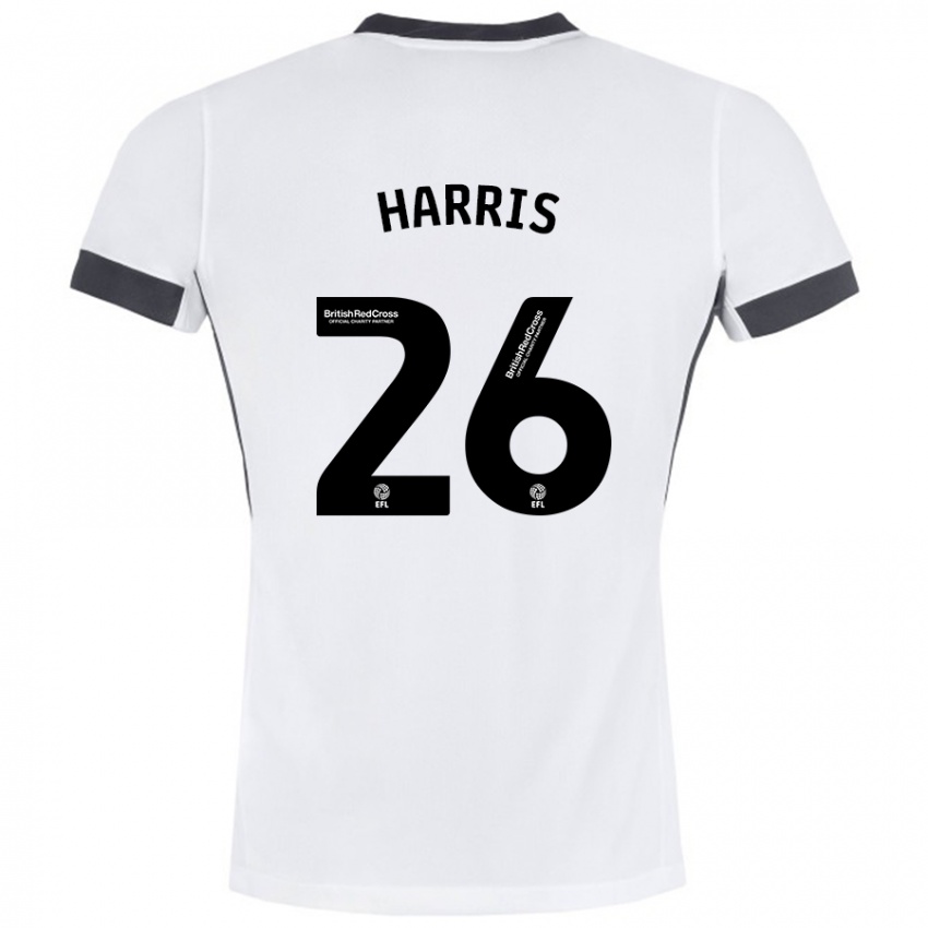 Niño Camiseta Luke Harris #26 Blanco Negro 2ª Equipación 2024/25 La Camisa Argentina