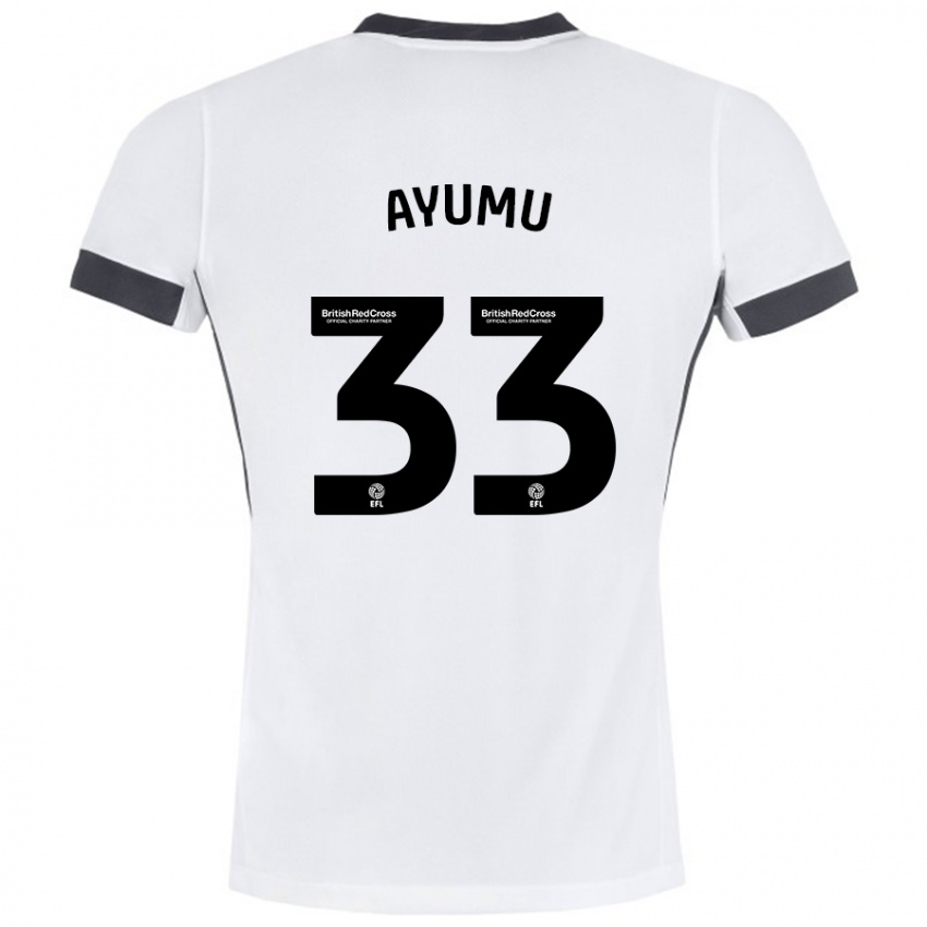 Niño Camiseta Ayumu Yokoyama #33 Blanco Negro 2ª Equipación 2024/25 La Camisa Argentina