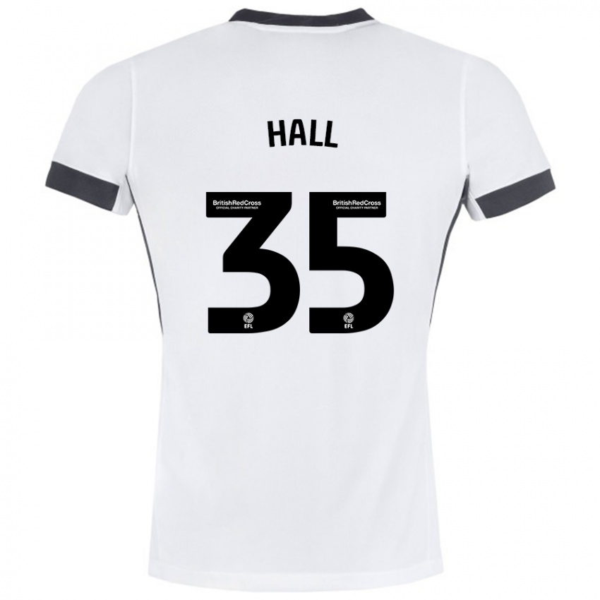 Niño Camiseta George Hall #35 Blanco Negro 2ª Equipación 2024/25 La Camisa Argentina