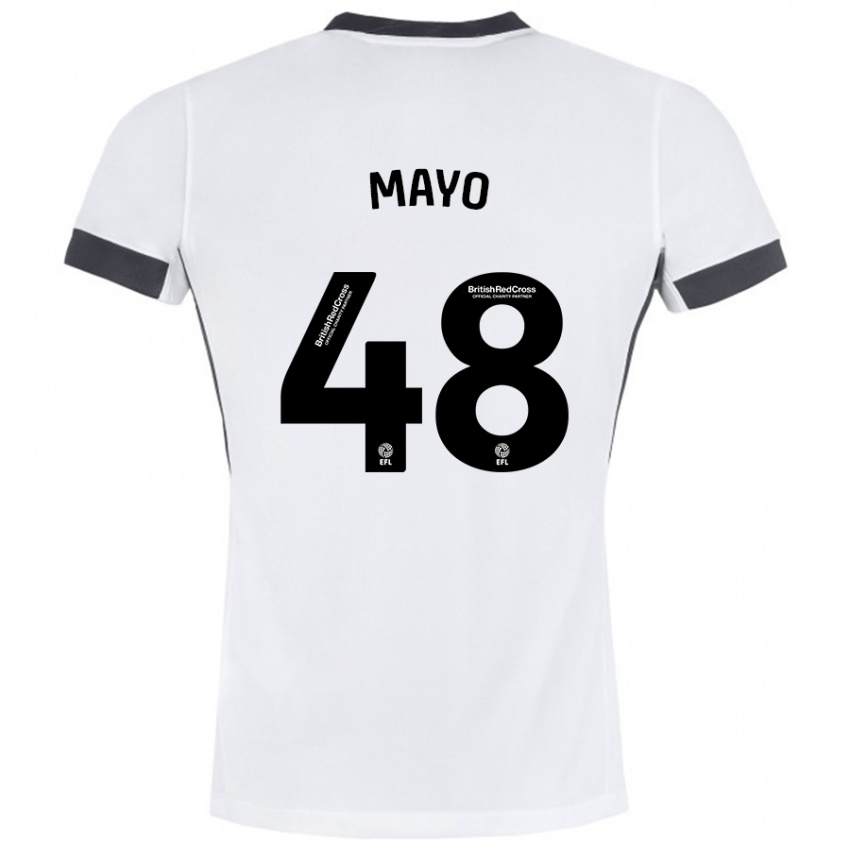 Niño Camiseta Bradley Mayo #48 Blanco Negro 2ª Equipación 2024/25 La Camisa Argentina