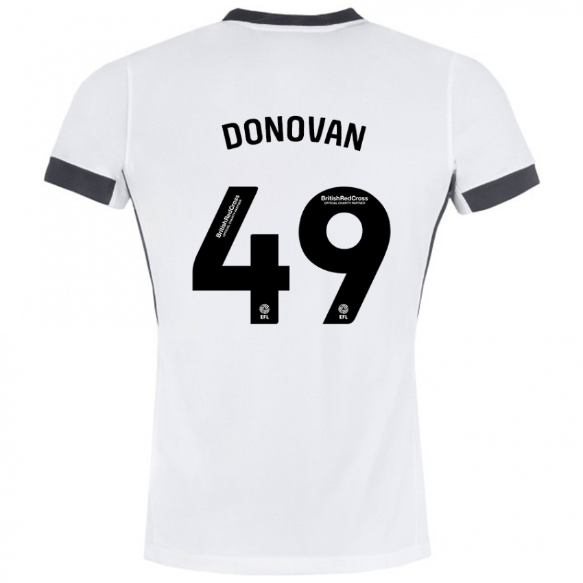 Niño Camiseta Romelle Donovan #49 Blanco Negro 2ª Equipación 2024/25 La Camisa Argentina