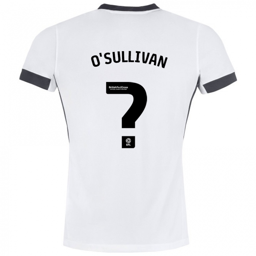 Niño Camiseta William O'sullivan #0 Blanco Negro 2ª Equipación 2024/25 La Camisa Argentina