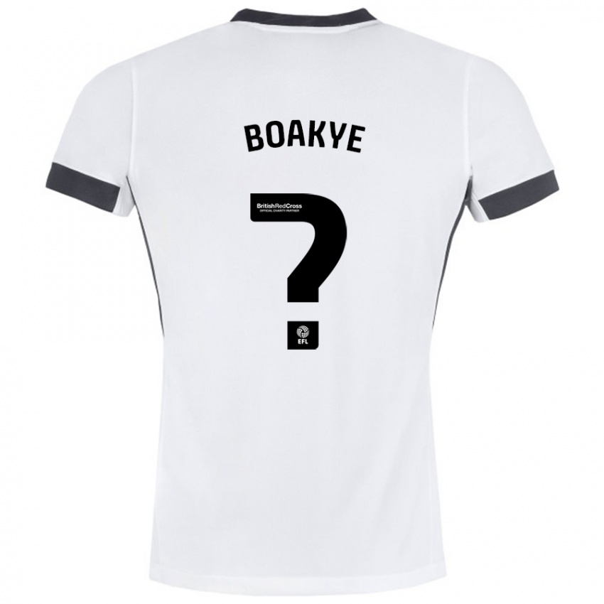 Niño Camiseta Godfred Boakye #0 Blanco Negro 2ª Equipación 2024/25 La Camisa Argentina