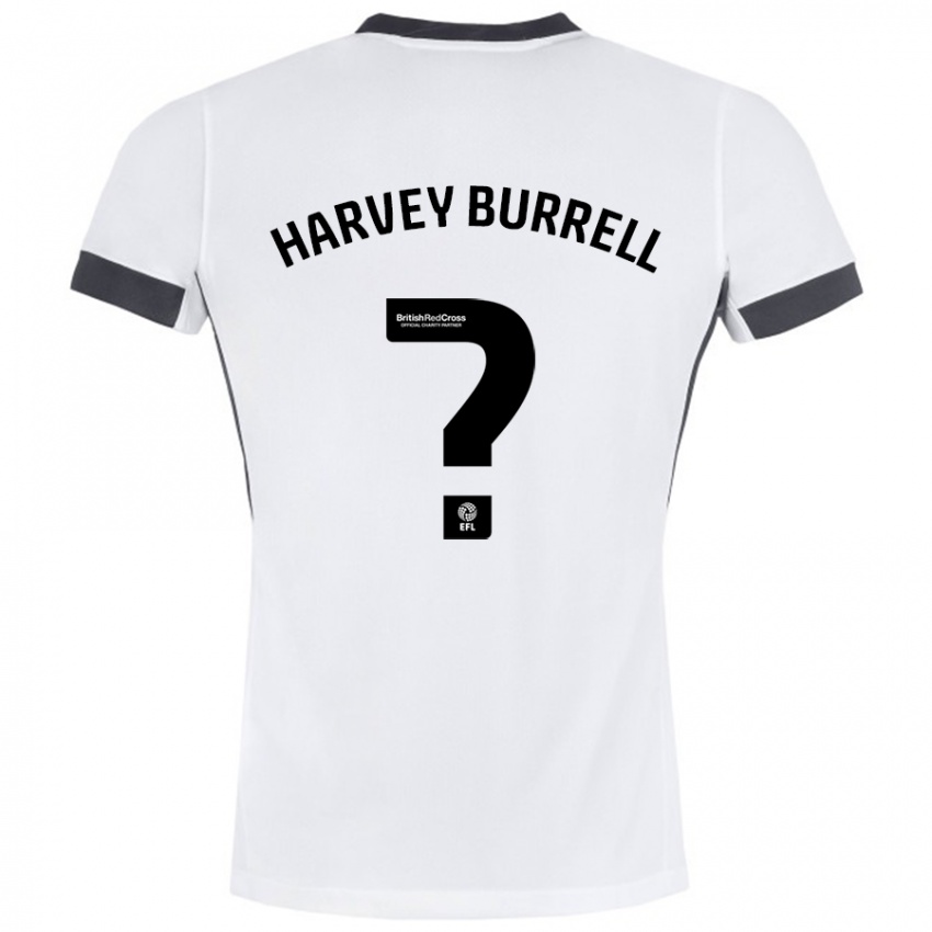 Niño Camiseta William Harvey Burrell #0 Blanco Negro 2ª Equipación 2024/25 La Camisa Argentina