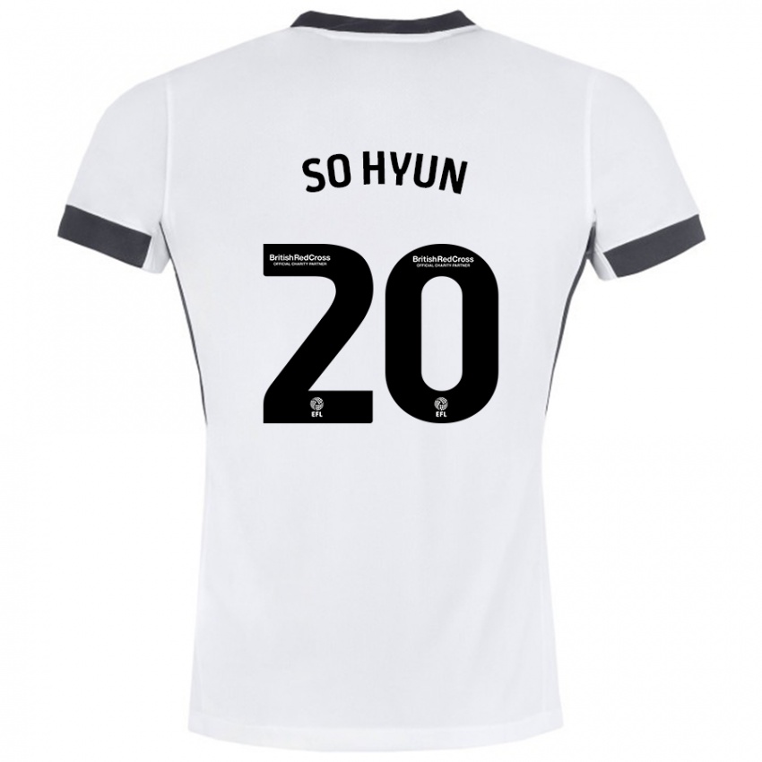 Niño Camiseta Cho So-Hyun #20 Blanco Negro 2ª Equipación 2024/25 La Camisa Argentina