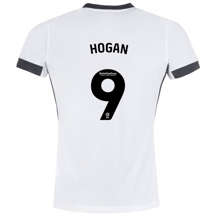 Niño Camiseta Scott Hogan #9 Blanco Negro 2ª Equipación 2024/25 La Camisa Argentina