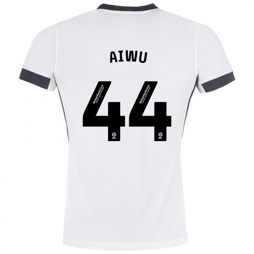 Niño Camiseta Emanuel Aiwu #44 Blanco Negro 2ª Equipación 2024/25 La Camisa Argentina