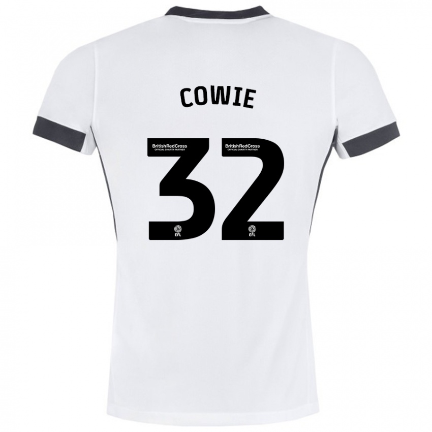 Niño Camiseta Abbie Cowie #32 Blanco Negro 2ª Equipación 2024/25 La Camisa Argentina