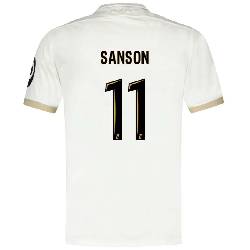 Niño Camiseta Morgan Sanson #11 Blanco Dorado 2ª Equipación 2024/25 La Camisa Argentina