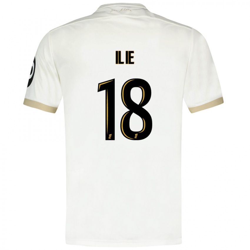 Niño Camiseta Rareș Ilie #18 Blanco Dorado 2ª Equipación 2024/25 La Camisa Argentina