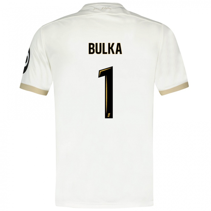 Niño Camiseta Marcin Bulka #1 Blanco Dorado 2ª Equipación 2024/25 La Camisa Argentina