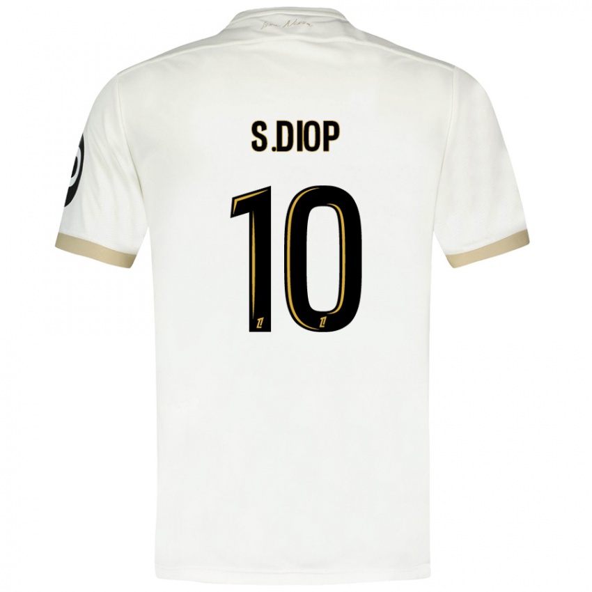 Niño Camiseta Sofiane Diop #10 Blanco Dorado 2ª Equipación 2024/25 La Camisa Argentina