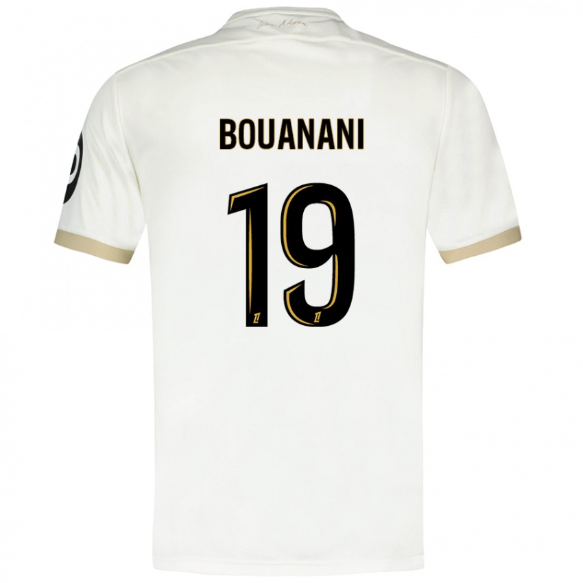 Niño Camiseta Badredine Bouanani #19 Blanco Dorado 2ª Equipación 2024/25 La Camisa Argentina