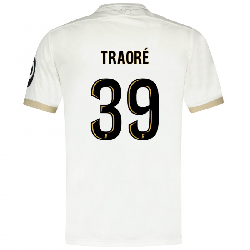 Niño Camiseta Daouda Traoré #39 Blanco Dorado 2ª Equipación 2024/25 La Camisa Argentina