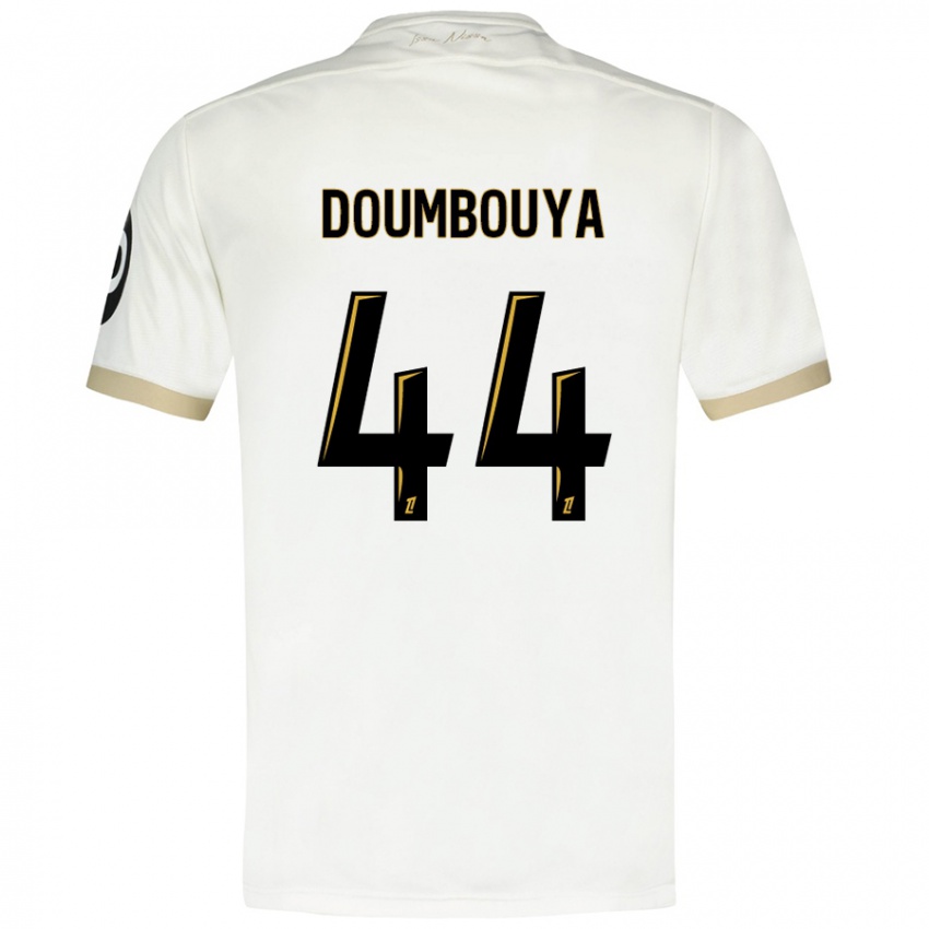 Niño Camiseta Amidou Doumbouya #44 Blanco Dorado 2ª Equipación 2024/25 La Camisa Argentina