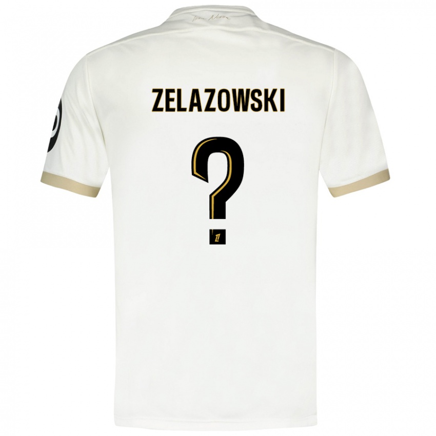 Niño Camiseta Bartosz Zelazowski #0 Blanco Dorado 2ª Equipación 2024/25 La Camisa Argentina