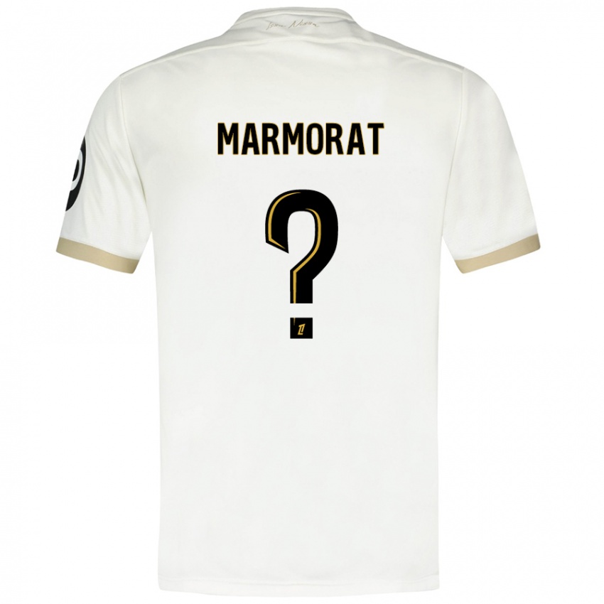 Niño Camiseta Mathéo Marmorat #0 Blanco Dorado 2ª Equipación 2024/25 La Camisa Argentina