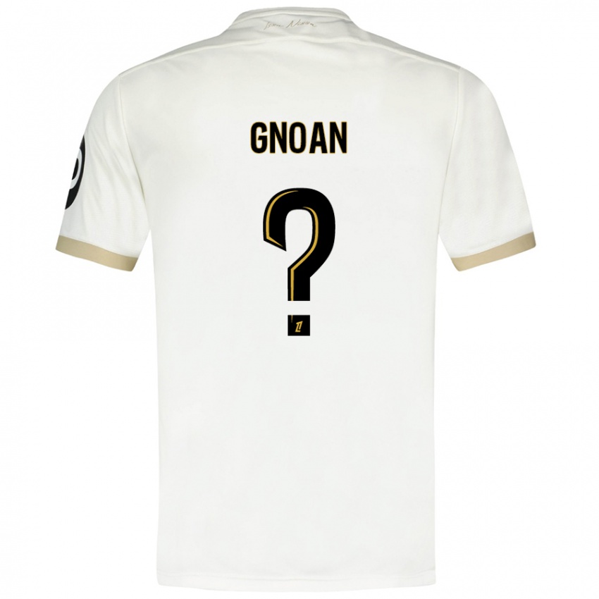 Niño Camiseta Ebroni Gnoan #0 Blanco Dorado 2ª Equipación 2024/25 La Camisa Argentina